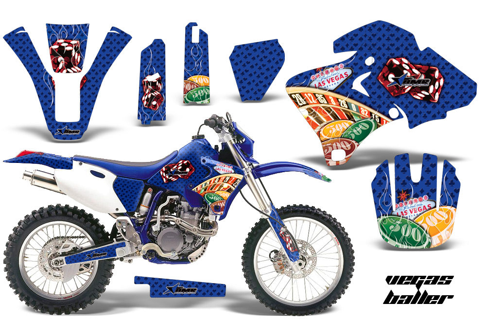 Dirt Bike Graphics Kit Decal Wrap For Yamaha WR 250F/400F/426F 1998-2002 VEGAS BLUE-atv motorcycle utv parts accessories gear helmets jackets gloves pantsAll Terrain Depot