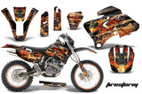 Graphics Kit Decal Wrap + # Plates For Yamaha WR 250F/400F/426F 1998-2002 FIRESTORM BLACK