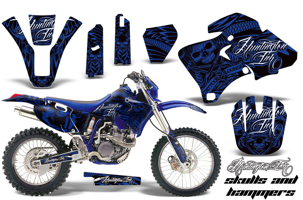 Graphics Kit Decal Wrap + # Plates For Yamaha WR 250F/400F/426F 1998-2002 HISH BLUE-atv motorcycle utv parts accessories gear helmets jackets gloves pantsAll Terrain Depot