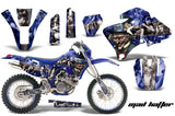 Graphics Kit Decal Wrap + # Plates For Yamaha WR 250F/400F/426F 1998-2002 HATTER SILVER BLUE