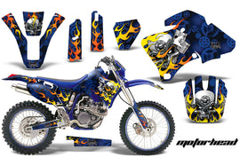 Graphics Kit Decal Wrap + # Plates For Yamaha WR 250F/400F/426F 1998-2002 MOTORHEAD BLUE-atv motorcycle utv parts accessories gear helmets jackets gloves pantsAll Terrain Depot