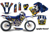 Graphics Kit Decal Wrap + # Plates For Yamaha WR 250F/400F/426F 1998-2002 MOTORHEAD BLUE