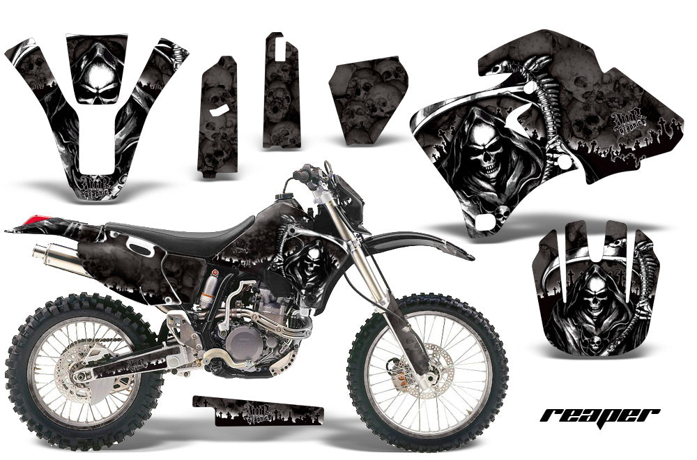 Graphics Kit Decal Wrap + # Plates For Yamaha WR 250F/400F/426F 1998-2002 REAPER BLACK-atv motorcycle utv parts accessories gear helmets jackets gloves pantsAll Terrain Depot