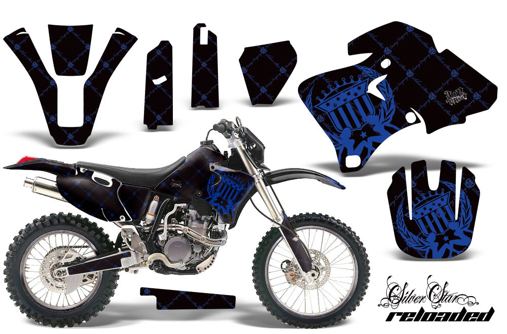 Graphics Kit Decal Wrap + # Plates For Yamaha WR 250F/400F/426F 1998-2002 RELOADED BLUE BLACK-atv motorcycle utv parts accessories gear helmets jackets gloves pantsAll Terrain Depot