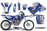 Graphics Kit Decal Wrap + # Plates For Yamaha WR 250F/400F/426F 1998-2002 TBOMBER BLUE