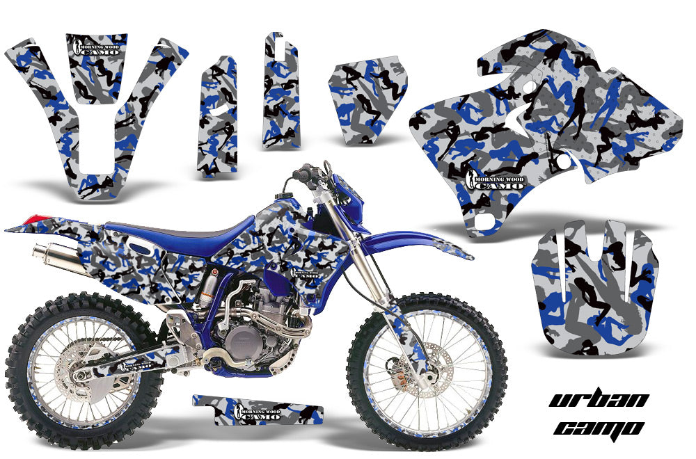 Graphics Kit Decal Wrap + # Plates For Yamaha WR 250F/400F/426F 1998-2002 URBAN CAMO BLUE-atv motorcycle utv parts accessories gear helmets jackets gloves pantsAll Terrain Depot