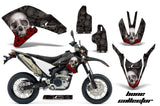 Dirt Bike Decal Graphics Kit Wrap For Yamaha WR250R WR250X 2007-2016 BONES BLACK