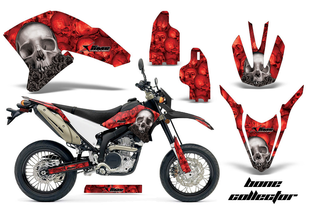 Dirt Bike Decal Graphics Kit Wrap For Yamaha WR250R WR250X 2007-2016 BONES RED-atv motorcycle utv parts accessories gear helmets jackets gloves pantsAll Terrain Depot