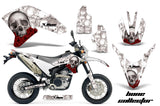 Dirt Bike Decal Graphics Kit Wrap For Yamaha WR250R WR250X 2007-2016 BONES WHITE