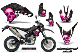 Dirt Bike Decal Graphics Kit Wrap For Yamaha WR250R WR250X 2007-2016 CHECKERED PINK BLACK-atv motorcycle utv parts accessories gear helmets jackets gloves pantsAll Terrain Depot