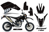 Dirt Bike Decal Graphics Kit Wrap For Yamaha WR250R WR250X 2007-2016 DIAMOND RACE BLACK