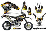 Dirt Bike Decal Graphics Kit Wrap For Yamaha WR250R WR250X 2007-2016 MOTORHEAD BLACK
