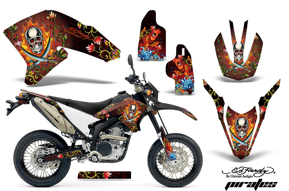 Dirt Bike Decal Graphics Kit Wrap For Yamaha WR250R WR250X 2007-2016 EDHP RED-atv motorcycle utv parts accessories gear helmets jackets gloves pantsAll Terrain Depot