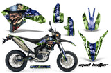 Dirt Bike Decal Graphics Kit Wrap For Yamaha WR250R WR250X 2007-2016 HATTER BLUE GREEN