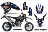 Dirt Bike Decal Graphics Kit Wrap For Yamaha WR250R WR250X 2007-2016 HATTER BLUE BLACK