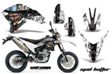 Dirt Bike Decal Graphics Kit Wrap For Yamaha WR250R WR250X 2007-2016 HATTER BLACK WHITE