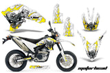 Dirt Bike Decal Graphics Kit Wrap For Yamaha WR250R WR250X 2007-2016 MOTORHEAD WHITE