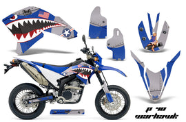 Dirt Bike Decal Graphics Kit Wrap For Yamaha WR250R WR250X 2007-2016 WARHAWK BLUE-atv motorcycle utv parts accessories gear helmets jackets gloves pantsAll Terrain Depot