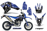 Dirt Bike Decal Graphics Kit Wrap For Yamaha WR250R WR250X 2007-2016 REAPER BLUE