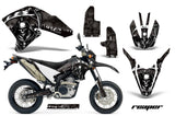 Dirt Bike Decal Graphics Kit Wrap For Yamaha WR250R WR250X 2007-2016 REAPER BLACK