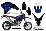 Dirt Bike Decal Graphics Kit Wrap For Yamaha WR250R WR250X 2007-2016 RELOADED BLUE BLACK