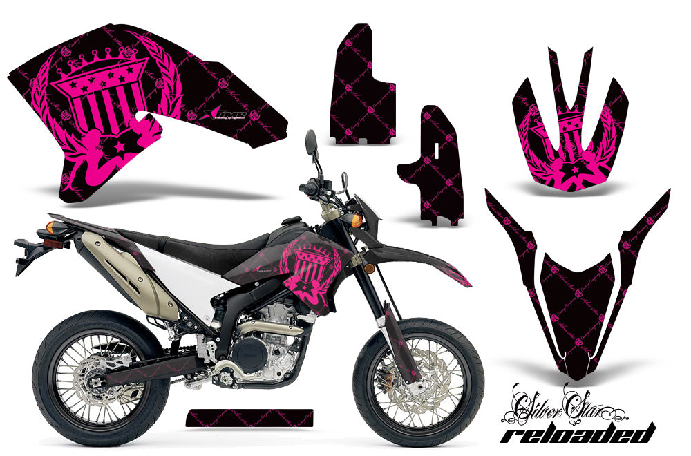 Dirt Bike Decal Graphics Kit Wrap For Yamaha WR250R WR250X 2007-2016 RELOADED PINK BLACK-atv motorcycle utv parts accessories gear helmets jackets gloves pantsAll Terrain Depot
