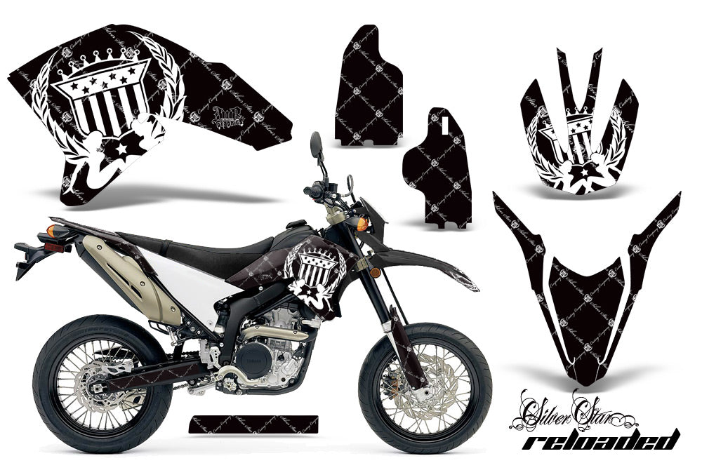 Dirt Bike Decal Graphics Kit Wrap For Yamaha WR250R WR250X 2007-2016 RELOADED WHITE BLACK-atv motorcycle utv parts accessories gear helmets jackets gloves pantsAll Terrain Depot