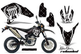 Dirt Bike Decal Graphics Kit Wrap For Yamaha WR250R WR250X 2007-2016 RELOADED WHITE BLACK