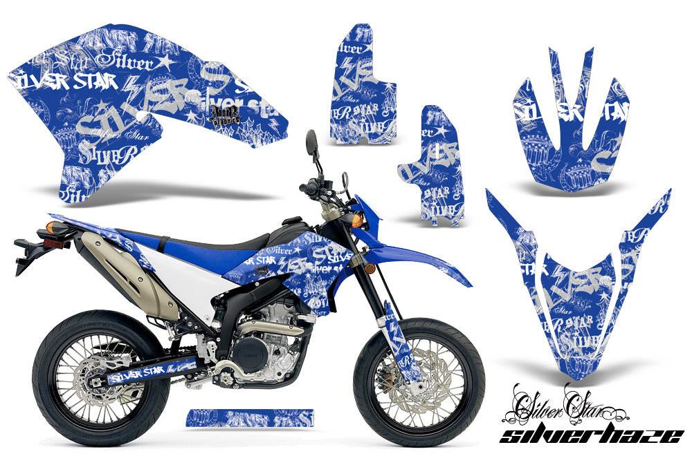 Dirt Bike Decal Graphics Kit Wrap For Yamaha WR250R WR250X 2007-2016 SSSH WHITE BLUE-atv motorcycle utv parts accessories gear helmets jackets gloves pantsAll Terrain Depot