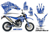 Dirt Bike Decal Graphics Kit Wrap For Yamaha WR250R WR250X 2007-2016 SSSH WHITE BLUE