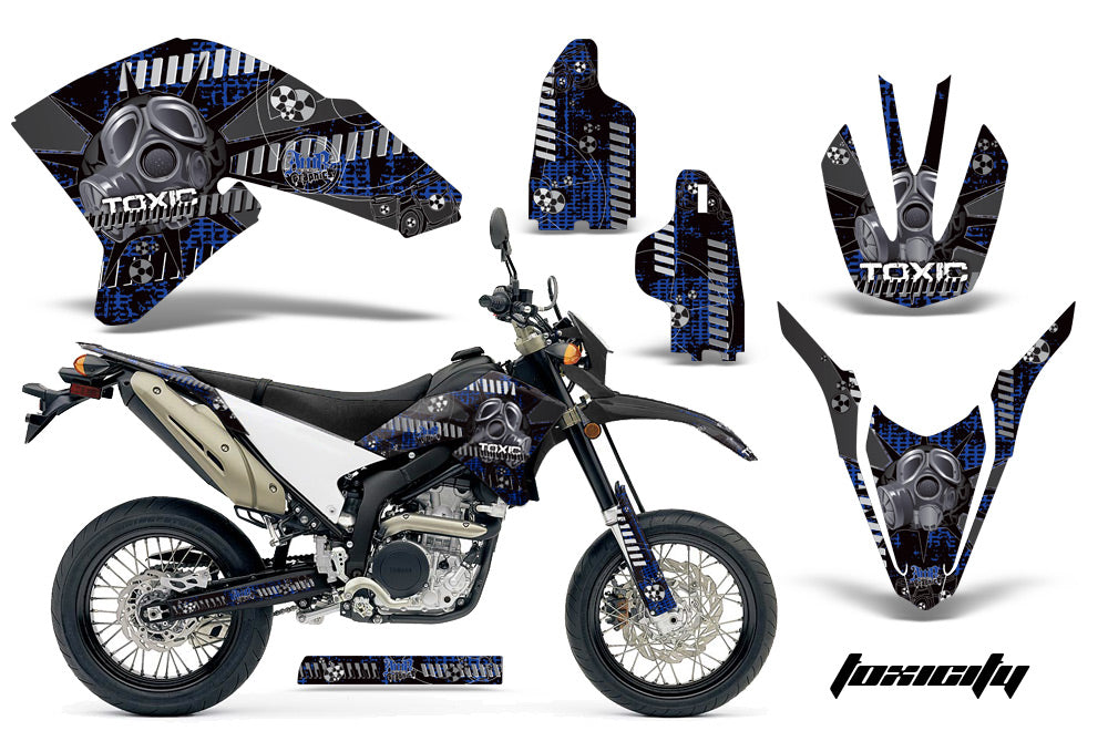 Dirt Bike Decal Graphics Kit Wrap For Yamaha WR250R WR250X 2007-2016 TOXIC BLUE BLACK-atv motorcycle utv parts accessories gear helmets jackets gloves pantsAll Terrain Depot