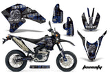Dirt Bike Decal Graphics Kit Wrap For Yamaha WR250R WR250X 2007-2016 TOXIC BLUE BLACK
