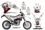 Graphics Kit Decals Sticker Wrap + # Plates For Yamaha WR250R WR250X 2007-2016 BONES WHITE