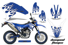 Load image into Gallery viewer, Graphics Kit Decals Sticker Wrap + # Plates For Yamaha WR250R WR250X 2007-2016 DIAMOND FLAMES WHITE BLUE-atv motorcycle utv parts accessories gear helmets jackets gloves pantsAll Terrain Depot