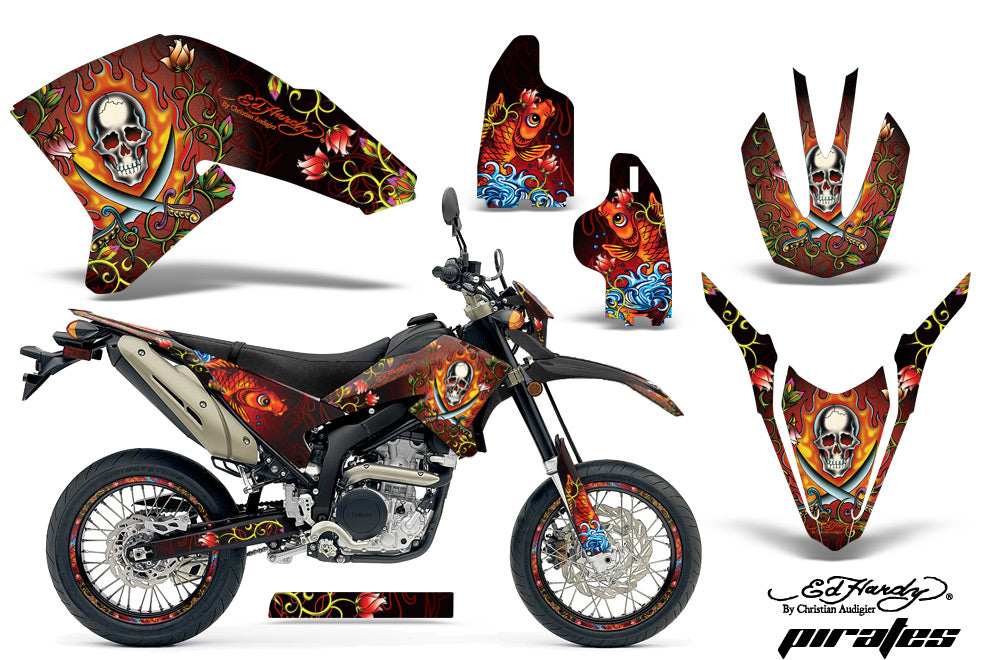 Graphics Kit Decals Sticker Wrap + # Plates For Yamaha WR250R WR250X 2007-2016 EDHP RED-atv motorcycle utv parts accessories gear helmets jackets gloves pantsAll Terrain Depot