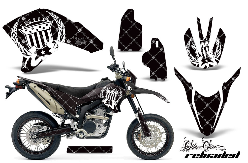 Graphics Kit Decals Sticker Wrap + # Plates For Yamaha WR250R WR250X 2007-2016 RELOADED WHITE BLACK-atv motorcycle utv parts accessories gear helmets jackets gloves pantsAll Terrain Depot