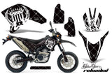 Graphics Kit Decals Sticker Wrap + # Plates For Yamaha WR250R WR250X 2007-2016 RELOADED WHITE BLACK
