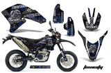 Graphics Kit Decals Sticker Wrap + # Plates For Yamaha WR250R WR250X 2007-2016 TOXIC BLUE BLACK