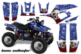 ATV Graphics Kit Quad Decal Wrap For Yamaha Warrior YFM350X 1987-2004 BONES BLUE