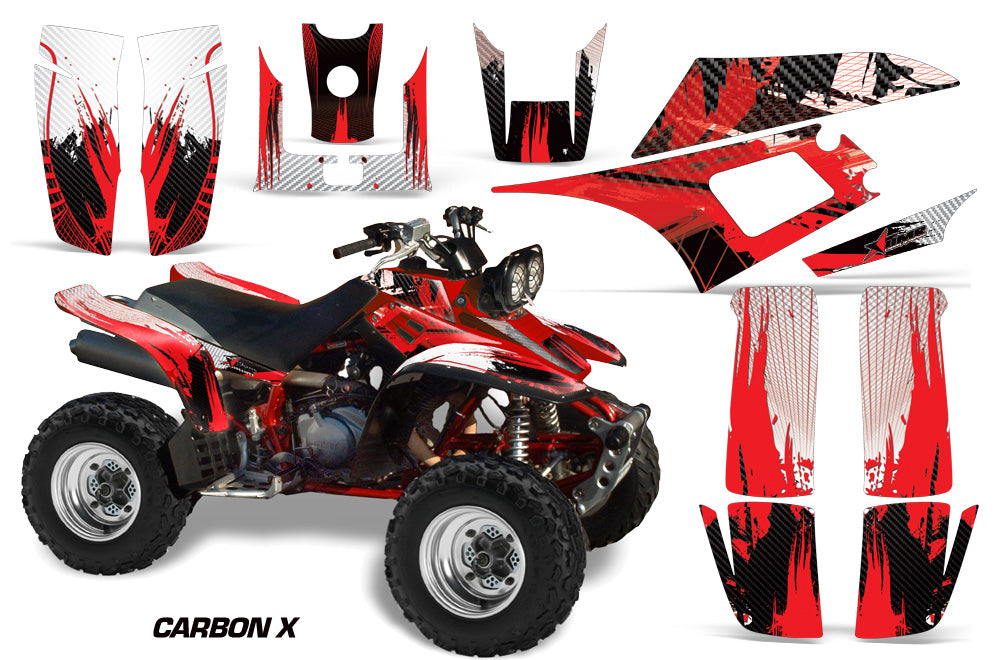 ATV Graphics Kit Quad Decal Wrap For Yamaha Warrior YFM350X 1987-2004 CARBONX RED-atv motorcycle utv parts accessories gear helmets jackets gloves pantsAll Terrain Depot