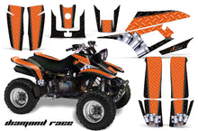 Load image into Gallery viewer, ATV Graphics Kit Quad Decal Wrap For Yamaha Warrior YFM350X 1987-2004 DIAMOND RACE ORANGE BLACK-atv motorcycle utv parts accessories gear helmets jackets gloves pantsAll Terrain Depot