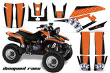 ATV Graphics Kit Quad Decal Wrap For Yamaha Warrior YFM350X 1987-2004 DIAMOND RACE ORANGE BLACK