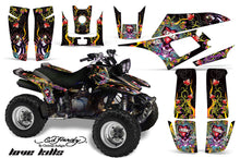 Load image into Gallery viewer, ATV Graphics Kit Quad Decal Wrap For Yamaha Warrior YFM350X 1987-2004 EDHLK BLACK-atv motorcycle utv parts accessories gear helmets jackets gloves pantsAll Terrain Depot