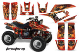 ATV Graphics Kit Quad Decal Wrap For Yamaha Warrior YFM350X 1987-2004 FIRESTORM RED