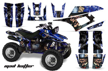 Load image into Gallery viewer, ATV Graphics Kit Quad Decal Wrap For Yamaha Warrior YFM350X 1987-2004 HATTER BLACK BLUE-atv motorcycle utv parts accessories gear helmets jackets gloves pantsAll Terrain Depot