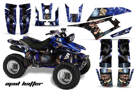 ATV Graphics Kit Quad Decal Wrap For Yamaha Warrior YFM350X 1987-2004 HATTER BLACK BLUE-atv motorcycle utv parts accessories gear helmets jackets gloves pantsAll Terrain Depot
