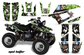 ATV Graphics Kit Quad Decal Wrap For Yamaha Warrior YFM350X 1987-2004 HATTER SILVER GREEN-atv motorcycle utv parts accessories gear helmets jackets gloves pantsAll Terrain Depot