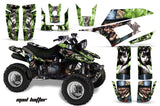 ATV Graphics Kit Quad Decal Wrap For Yamaha Warrior YFM350X 1987-2004 HATTER SILVER GREEN