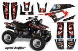 ATV Graphics Kit Quad Decal Wrap For Yamaha Warrior YFM350X 1987-2004 HATTER RED BLACK