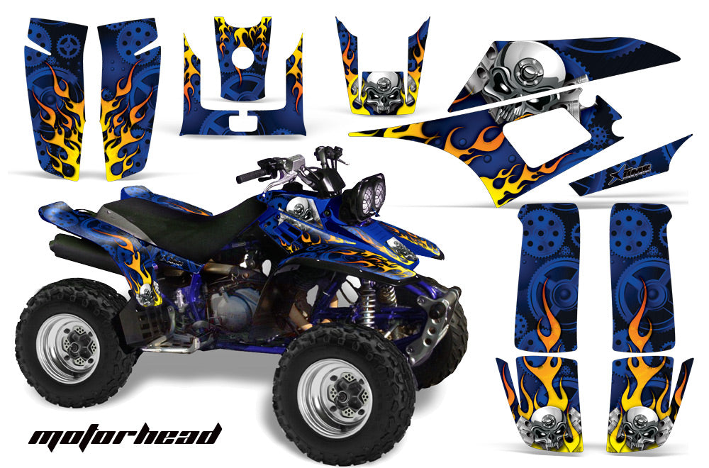 ATV Graphics Kit Quad Decal Wrap For Yamaha Warrior YFM350X 1987-2004 MOTORHEAD BLUE-atv motorcycle utv parts accessories gear helmets jackets gloves pantsAll Terrain Depot